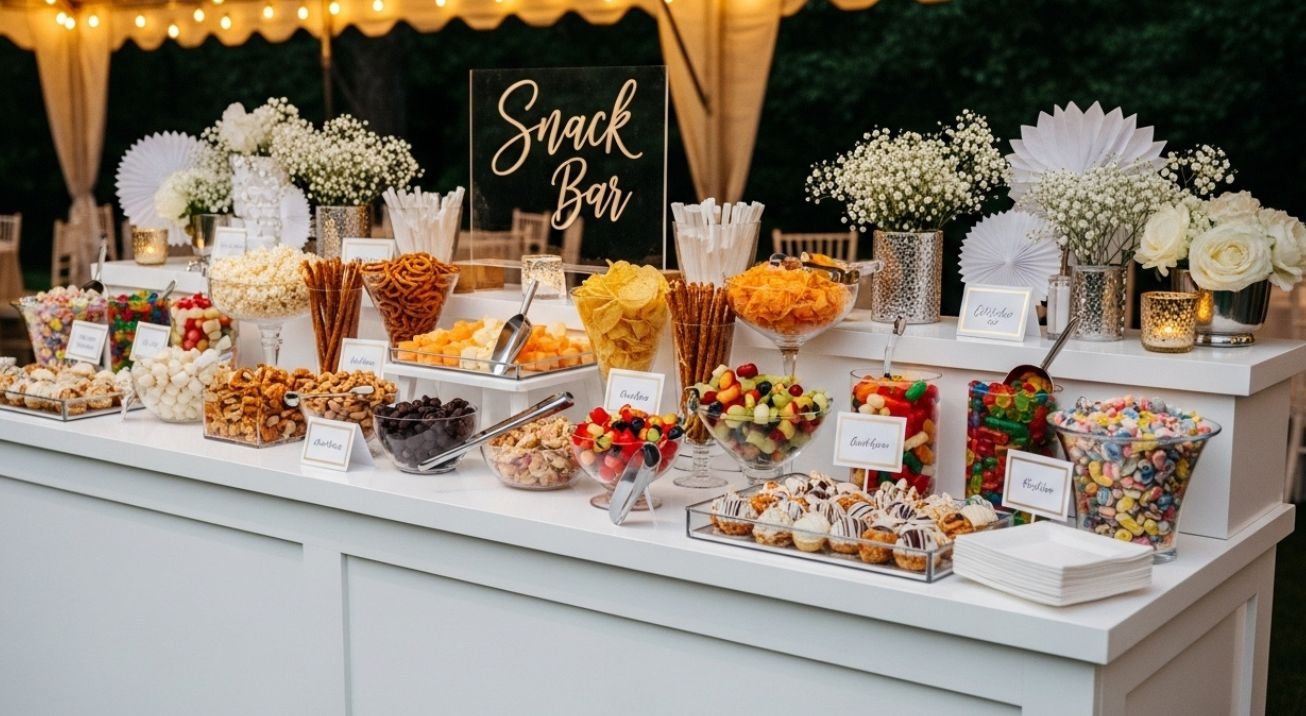 barra de snacks para eventos