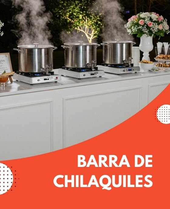 Barra de chilaquiles para fiestas
