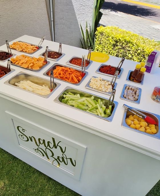 barra de snacks para fiestas