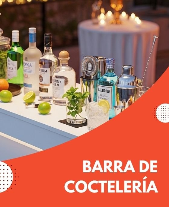 barra de cocteleria para fiestas