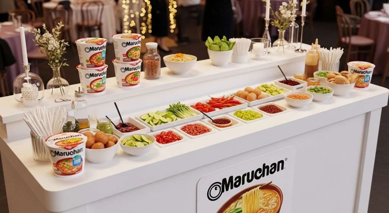 Barra de sopa maruchan para fiestas