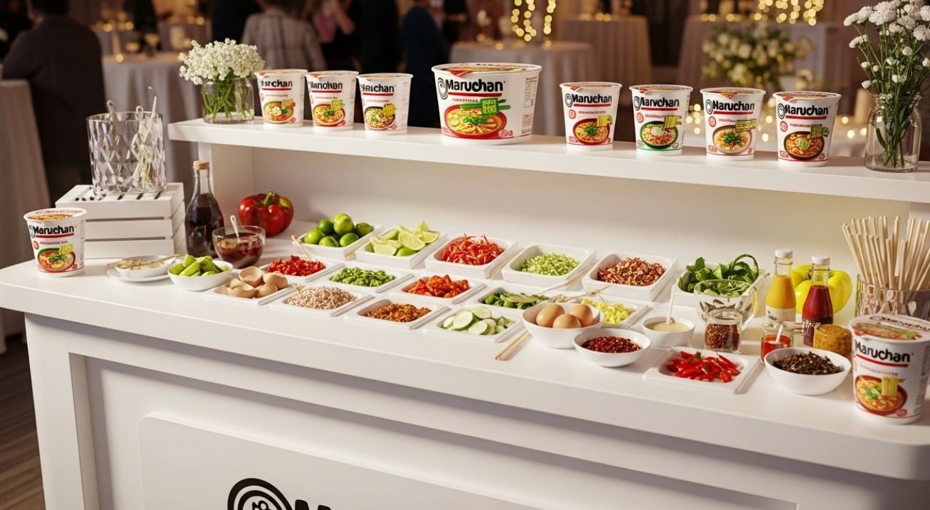 Barra de sopa maruchan para fiestas