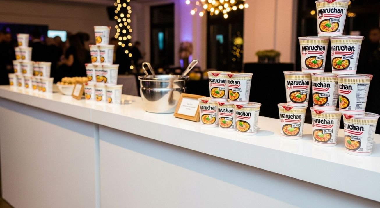 Barra de sopa maruchan para fiestas