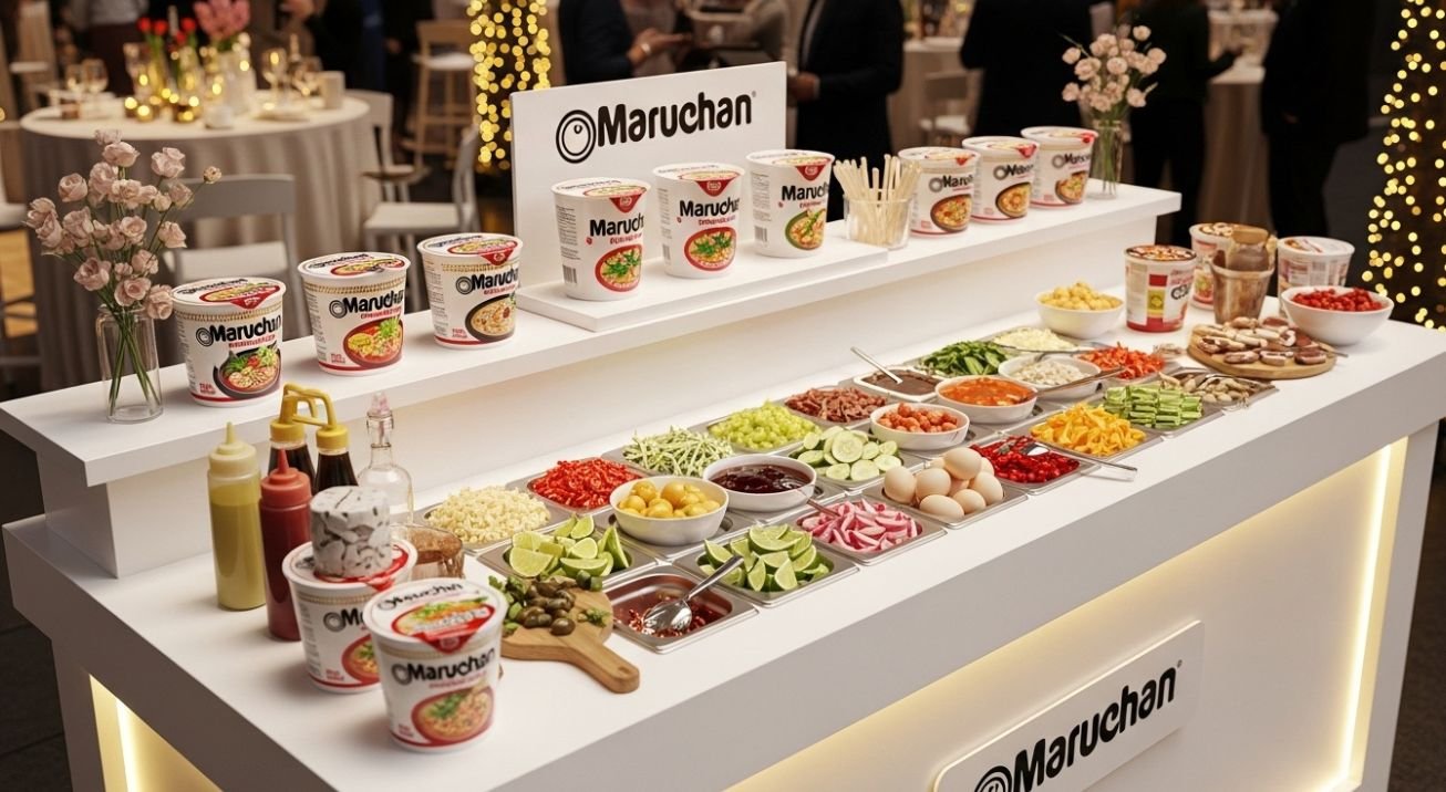 Barra de sopa maruchan para fiestas