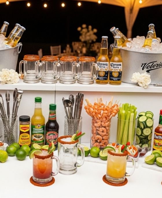 Barra de micheladas para fiestas