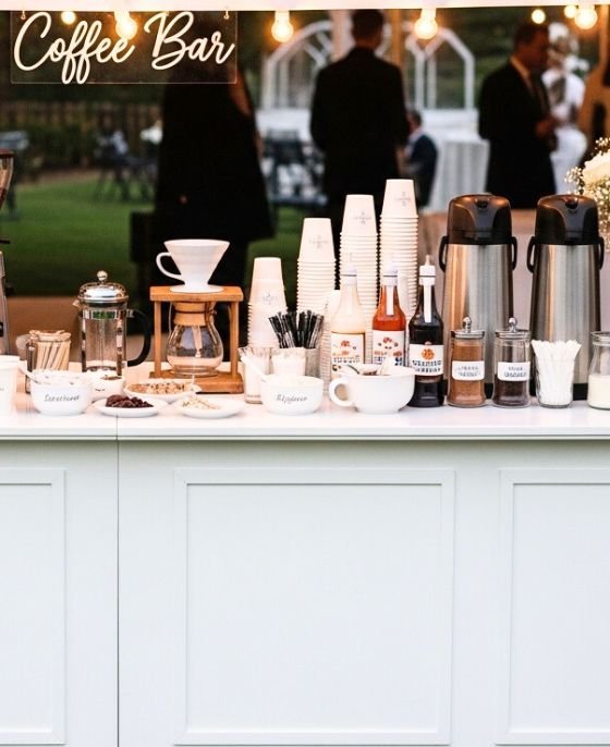 Barra de coffe break para eventos