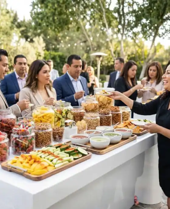barra de snacks para eventos