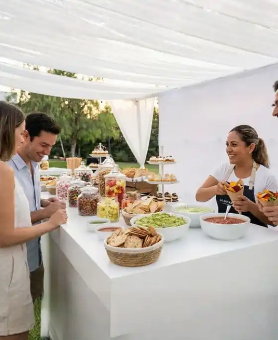barra de snacks para eventos