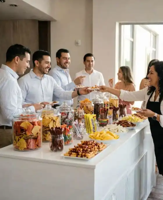 barra de snacks para eventos