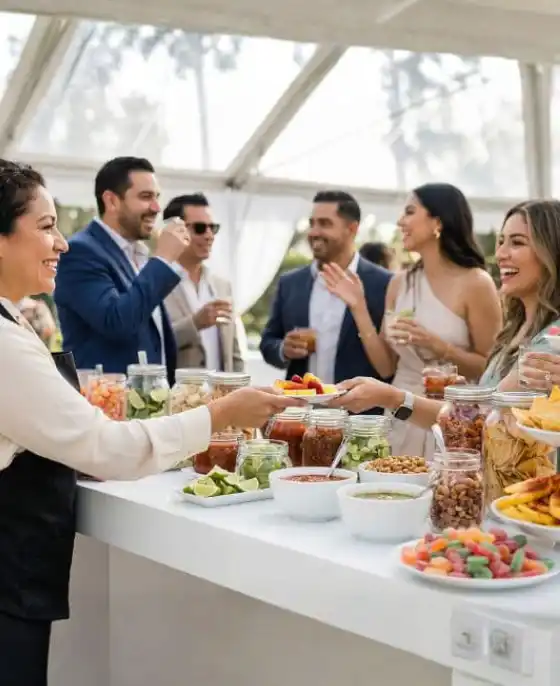 barra de snacks para eventos