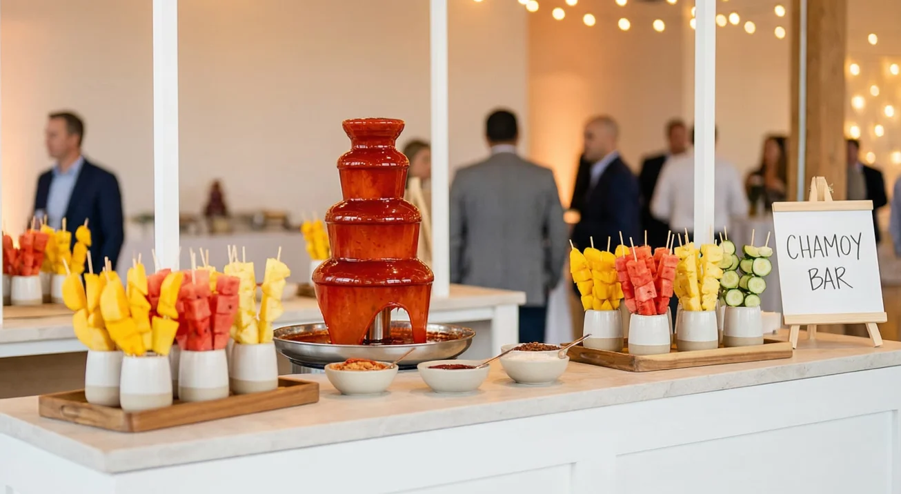 Fuente de chamoy para fiestas