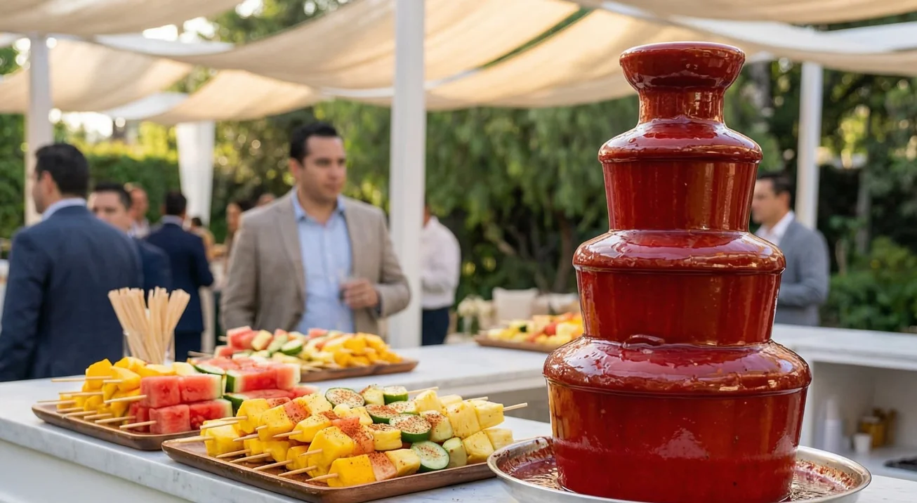 fuente de chamoy para fiestas