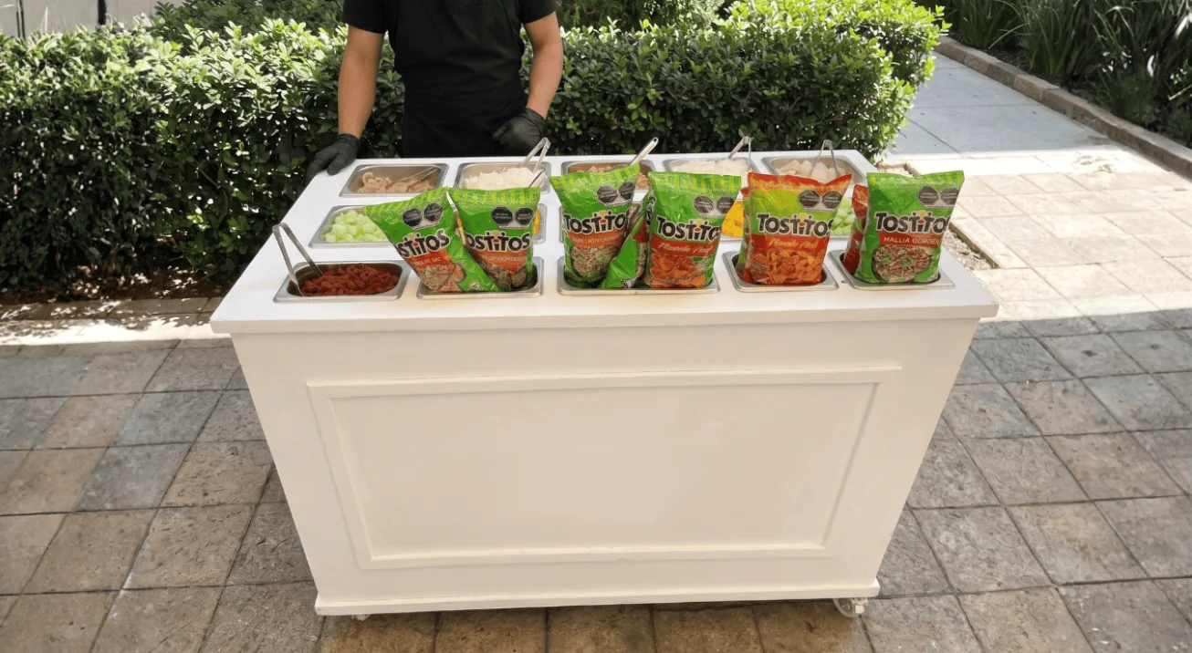 Barra de tostiesquites para fiestas