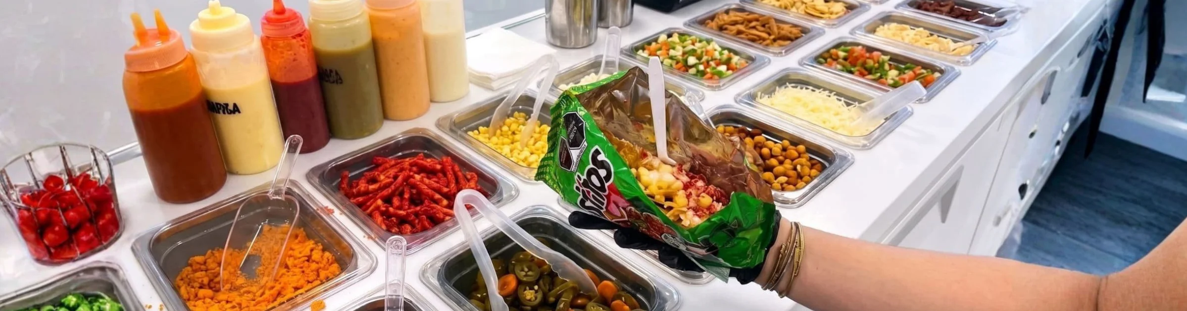 Barra de tostiesquites para fiestas